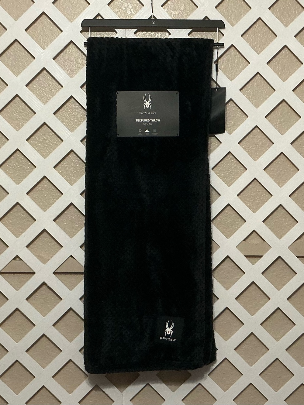 Spyder Black Textured Throw